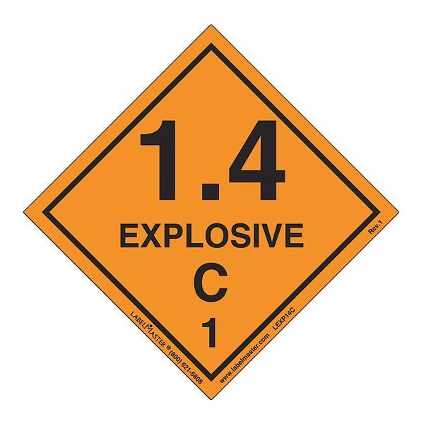 Explosive 1.4 C Label, Paper, PK500