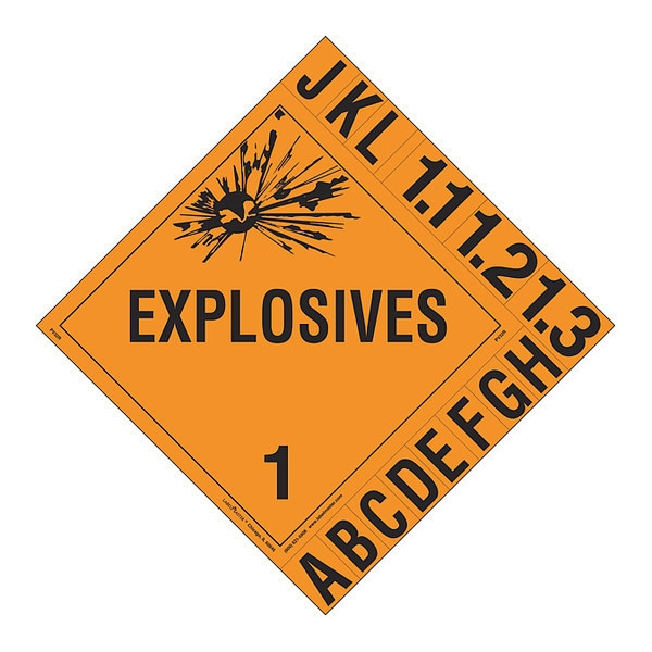 Explosive Class 1.1, 1.2, 1.3, PK25