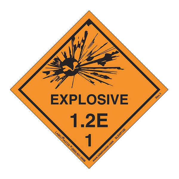Explosive 1.2 E Label, Vinyl, PK500