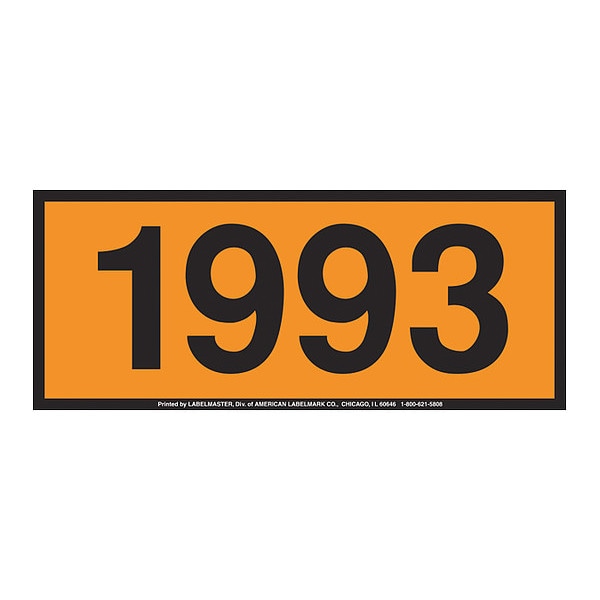 UN1993 Orange Panel, Permanent, PK25