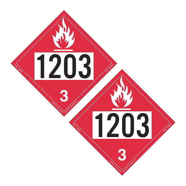 Placard1203 Gasoline/1203, PK25