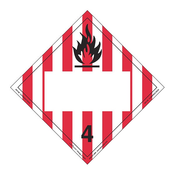 Flammable Solid Placard, PK25