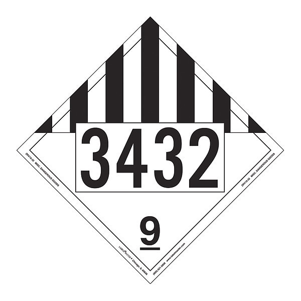 Miscellans Dangerous Goods, Rgd Vnyl, PK25