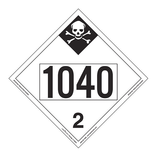 UN 1040 Inhalation Hazard, PK25