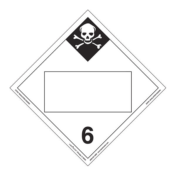 Inhalation Hazard Placard, PK25