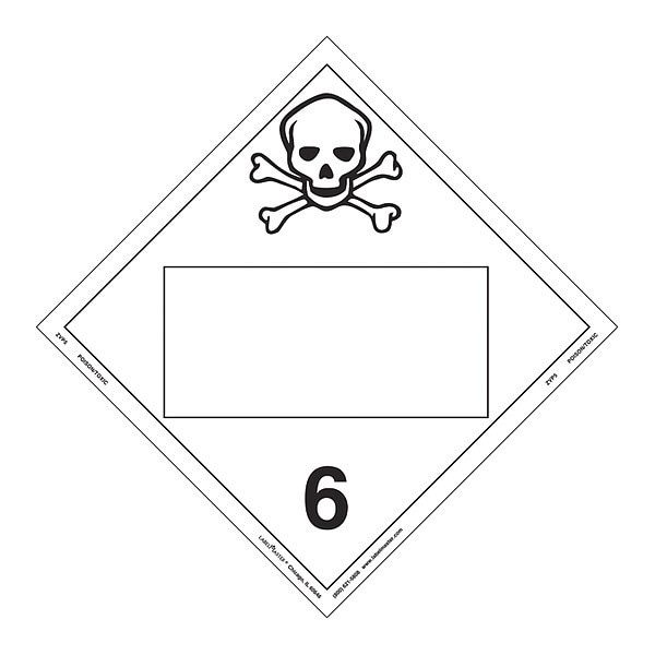 Toxic Placard, Blnk, PK25