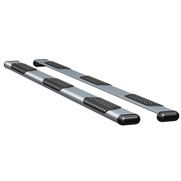 6" Silver Powder Coated Aluminum Side Steps