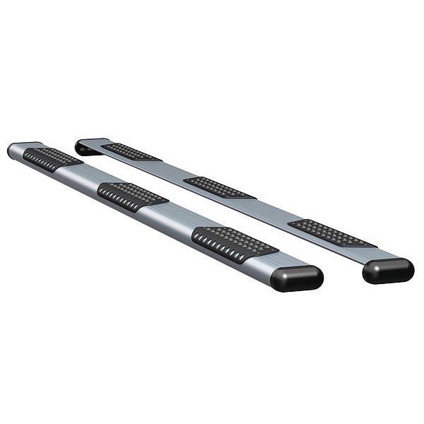 6" Silver Powder Coated Aluminum Side Steps