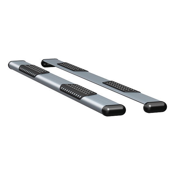 6" Silver Powder Coated Aluminum Side Steps