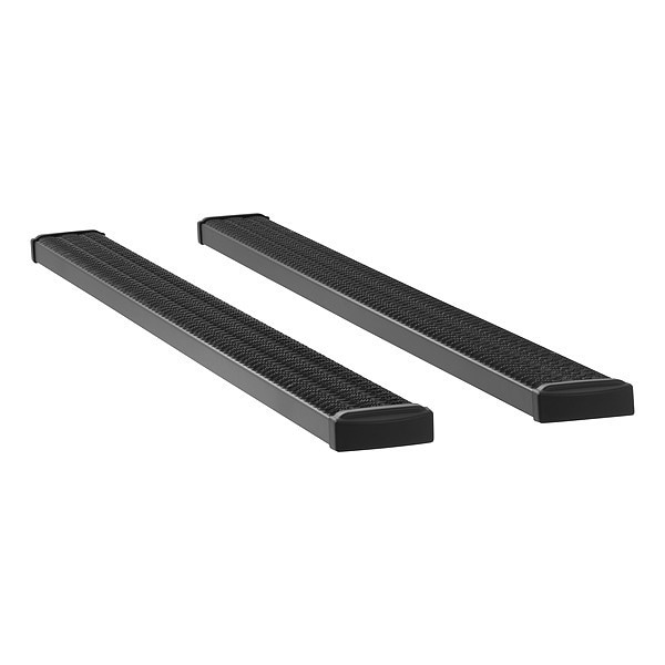 7" Black Powder Coated Aluminum Running Boards