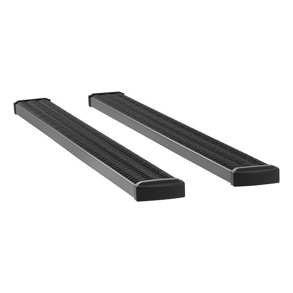 7" Black Powder Coated Aluminum Running Boards
