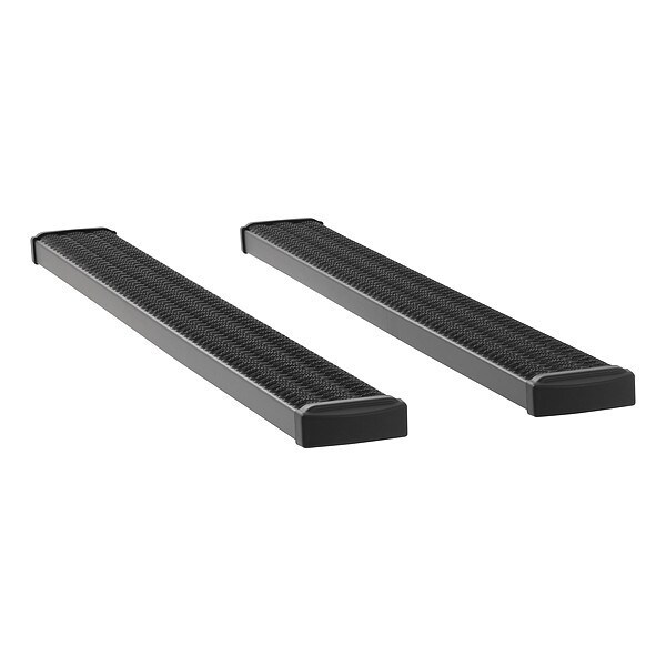7" Black Powder Coated Aluminum Running Boards