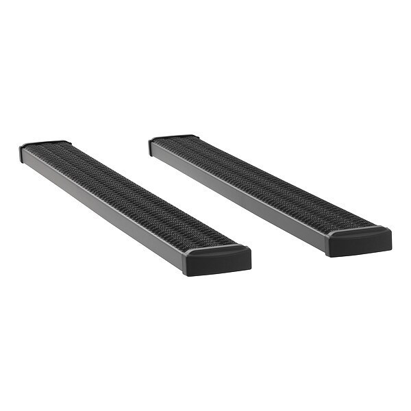 7" Black Powder Coated Aluminum Running Boards