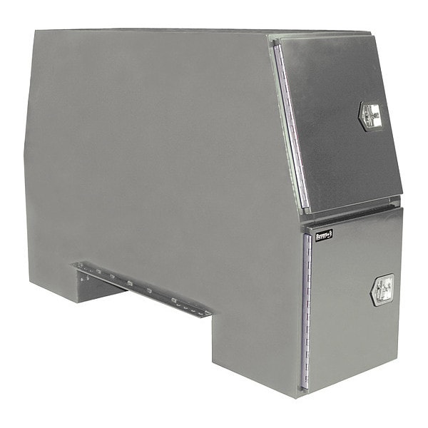 55x24x85 Inch Offset Floor Primed Steel Backpack Truck Box - 9.1 Inch Offset