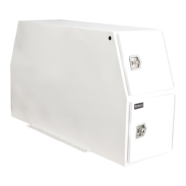 46x24x82 Inch Flat Floor White Steel Backpack Truck Box
