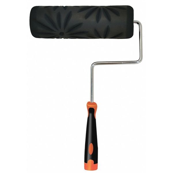 Texture Creating Roller & Frame, Decorative Basket Weave, Plastic Handle, 9" Rollers