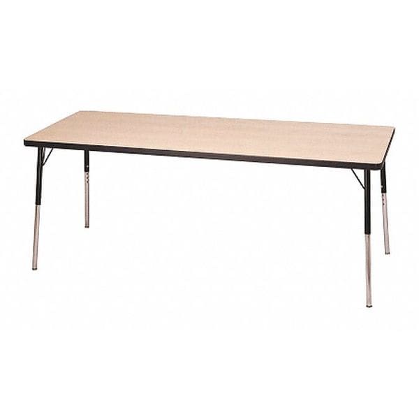 Rectangle Adjustable Height Activity Kids School Table, High Pressure Laminate, Fusion Maple