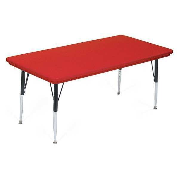 Rectangle Adjustable Height Activity Kids School Plastic Blow Molded Table, Blow Molded Plastic
