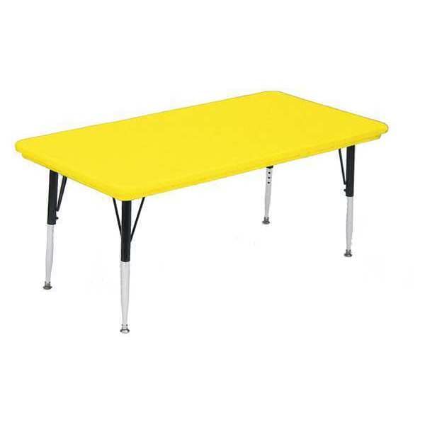 Rectangle Adjustable Height Activity Kids School Plastic Blow Molded Table, Blow Molded Plastic