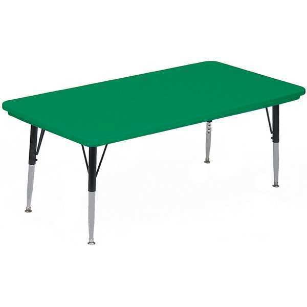 Rectangle Adjustable Height Activity Kids School Plastic Blow Molded Table, Blow Molded Plastic