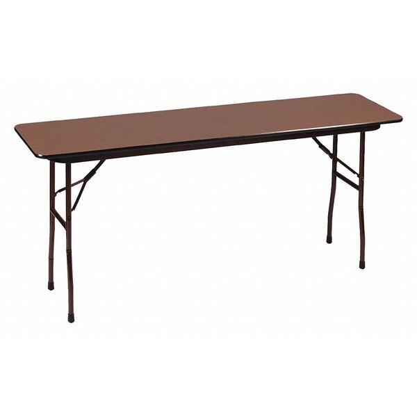 Rectangle Commerical Folding Utility Table, High Pressure Laminate Top, Medium Oak