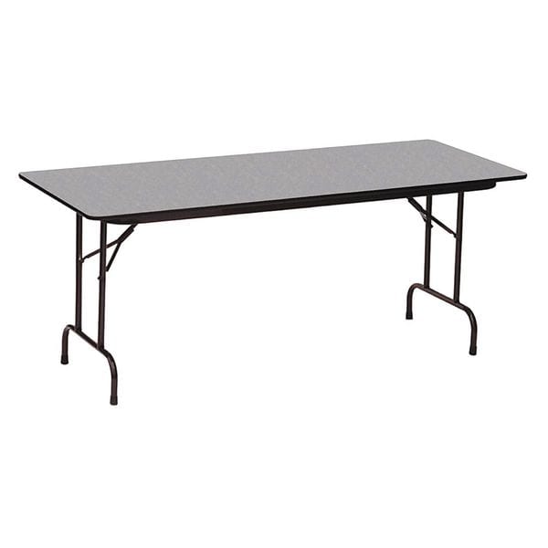 Rectangle Commerical Folding Utility Table, High Pressure Laminate Top, Gray Granite