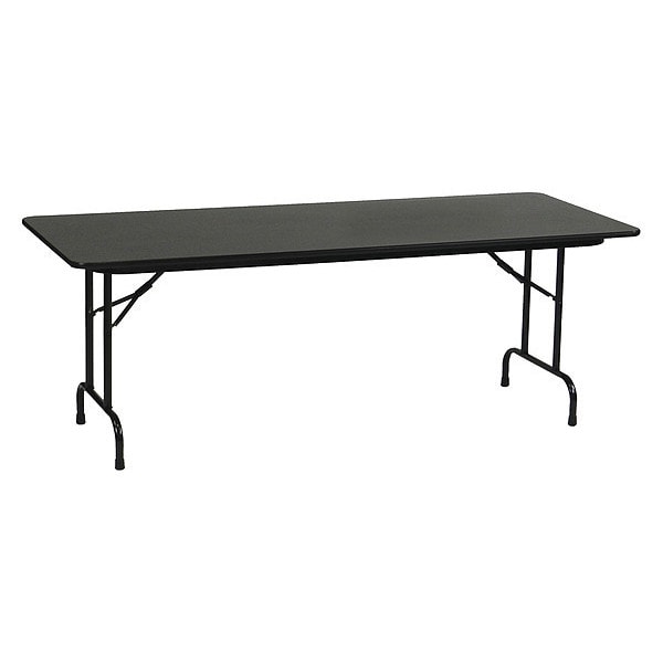 Rectangle Commerical Folding Utility Table, High Pressure Laminate Top, Black Granite