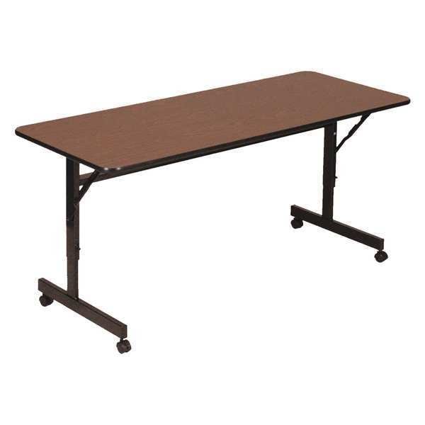 Rectangle Deluxe Adjustable Height Flip Top Training Table, High Pressure Laminate Top