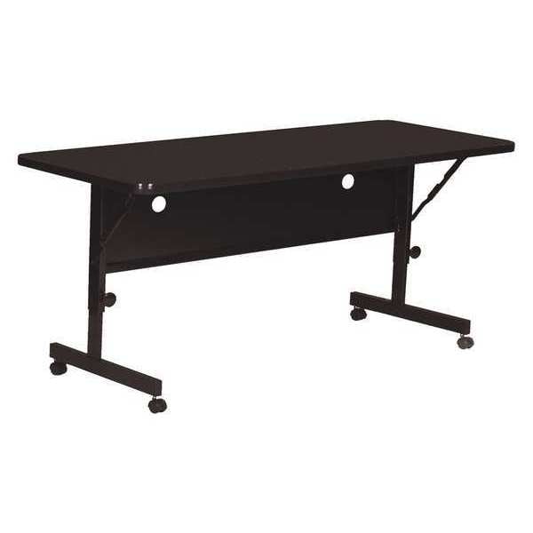 Rectangle Deluxe Adjustable Height Flip Top Training Table, High Pressure Laminate Top
