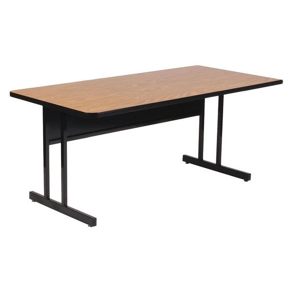 Rectangle Econoline Adjustable Height Computer Desk and Training Table, 24" W, 48" L, 21" to 29" H