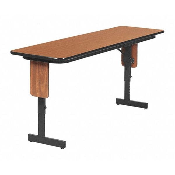 Rectangle Panel Leg Adjustable Height Folding Seminar Training Table, 24" W, 60" L, 29" H