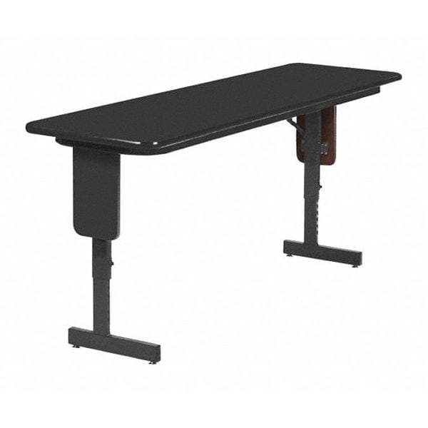 Rectangle Panel Leg Adjustable Height Folding Seminar Training Table, 24" W, 72" L, 29" H