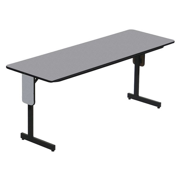 Rectangle Panel Leg Adjustable Height Folding Seminar Training Table, 24" W, 72" L, 29" H