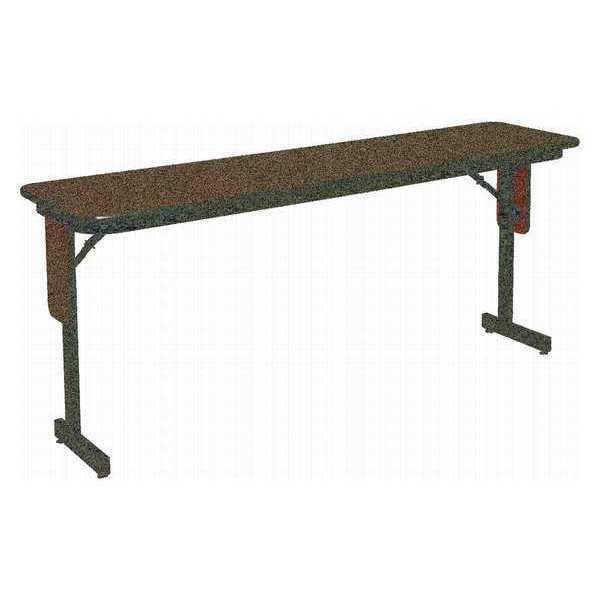 Rectangle Panel Leg Folding Seminar Training Table, 18" W, 60" L, 29" H, High Pressure Laminate Top
