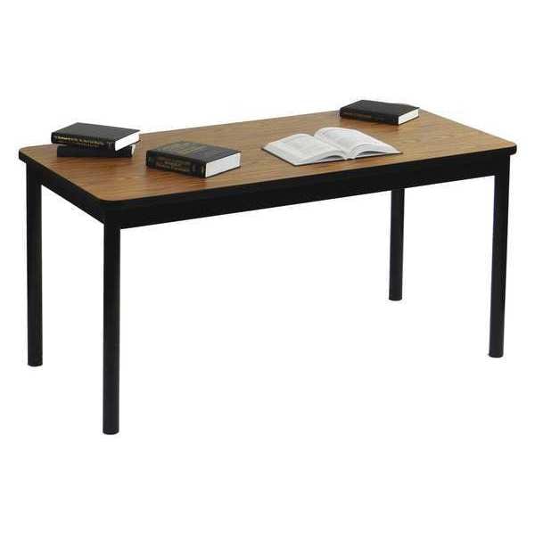 Rectangle Library Table, 29" H, Medium Oak