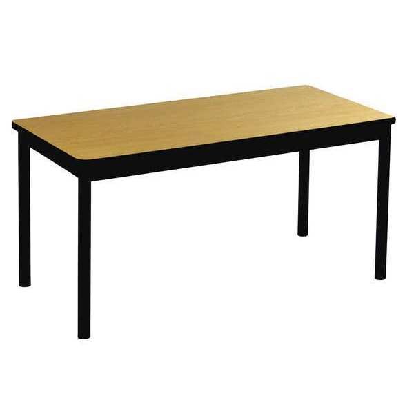Rectangle Library Table, 29" H, Fusion Maple