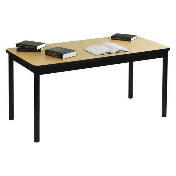 Rectangle Library Table, 29" H, Fusion Maple