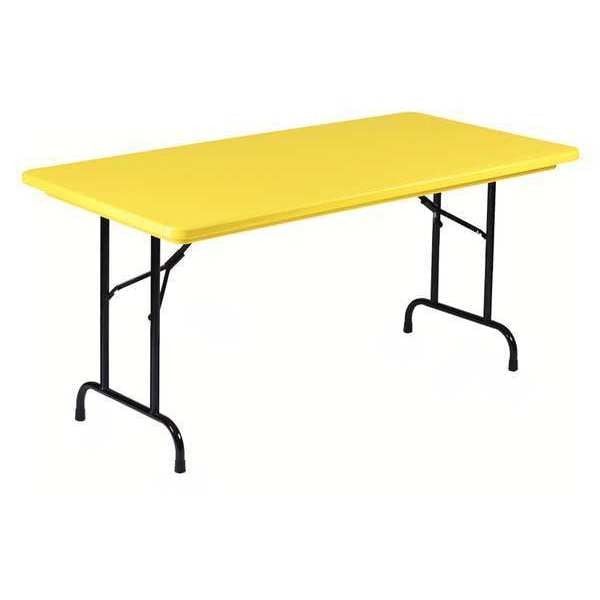 Rectangle Heavy Duty Commerical Plastic Folding Table, 30" W, 60" L, 29" H, Blow Molded Plastic Top