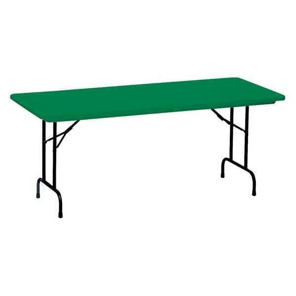 Rectangle Heavy Duty Commerical Plastic Folding Table, 30" W, 72" L, 29" H, Blow Molded Plastic Top