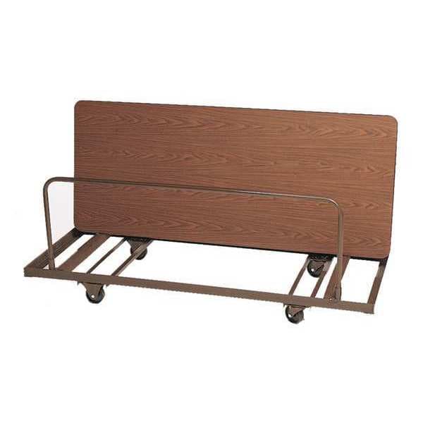 Rectangle Table Truck for Rectangle Folding Tables, 72" L, 28" W, Walnut