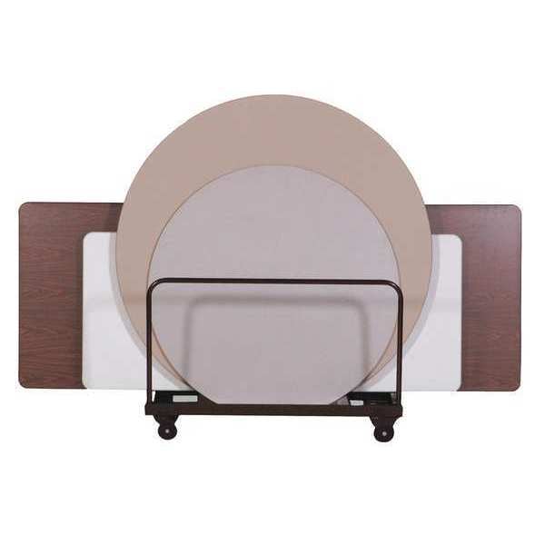 Rectangle Table Truck for Round or Recatangle Folding Tables, 48" L, 28" W, Walnut