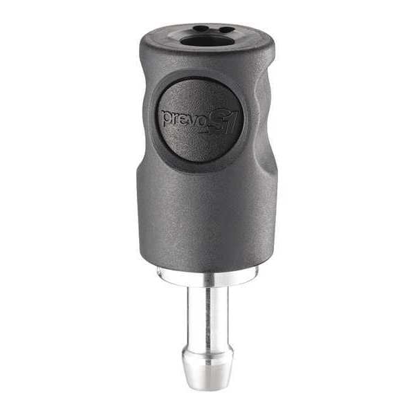 Safety C Coupler, 1/4" Hose Barb