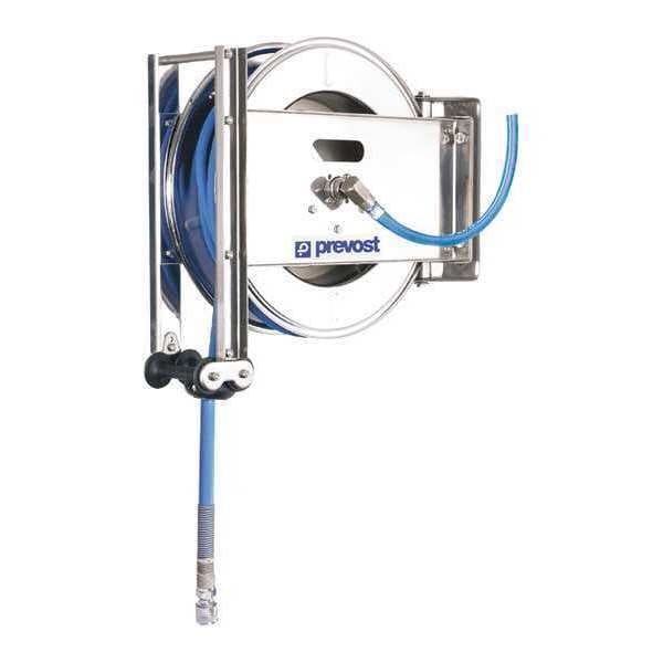 Food Grade Hose Reel, 5/8" Hose Dia., 33 ft. Length, 145 psi, Housing Material: Stainless steel