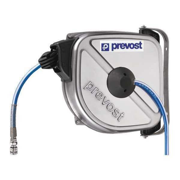 Stainless Enclosed Hose Reel, 3/8" Hose Dia., 40 ft. Length, 174 psi, Overall Length: 14.56"