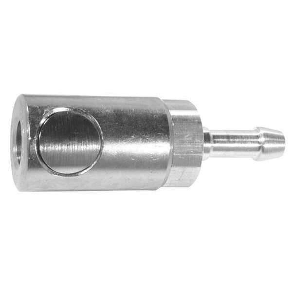 Industrial Metal Coupler, 1/4" Barb