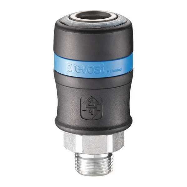 Industrial Safety Coupler, 1/2" MNPT