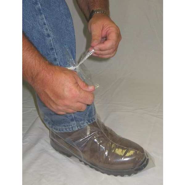 Disposable Boot Covers, Jumbo, Polyethylene, Tie