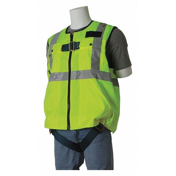 Fall Prot Vest, Hi-Viz, Yellow Tb Leg