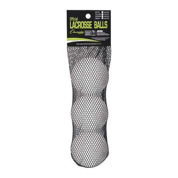 NOCSAE Lacrosse Ball Set, White, PK3
