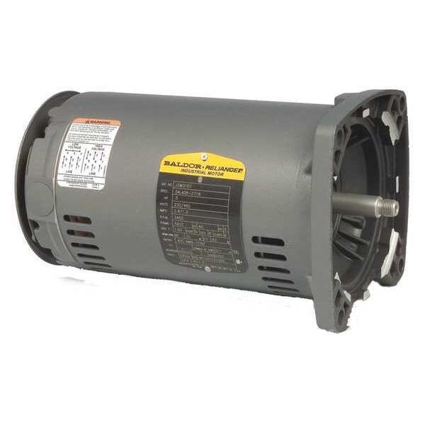Three-Phase AC Induction Motor, 1 1/2 HP, 56YZ Frame, 230V AC, 460V AC Voltage, 3,450 Nameplate RPM